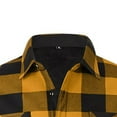 thumbnail image 7 of Men Plaid Shirts Adding Fleece Keep Warm Long Sleeve Button Down Blouse Work Shirts with Pockets, 7 of 7