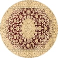 thumbnail image 1 of Ahgly Company Indoor Round Medallion Brown Traditional Area Rugs, 4' Round, 1 of 4