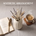 thumbnail image 4 of REGALWOVEN Modern Ceramic Flower Vase Matte Ribbed Vase, Small Decorative Vase for Desktop & Bathroom, Minimalist Centerpiece Beige 3.5" x 3.5" x 5.9", 4 of 6