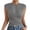 *Gray, variant on Women's Twist Back Cap Sleeve Top , Ladies' Crew Neck Fitted Wrap Blouse , Casual Summer Dressy Tank Top For Women,Gray,XS-XL