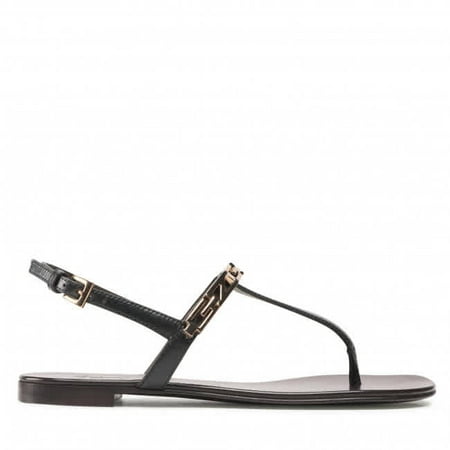 

Giuseppe Zanotti Ladies Black Musicaa Monogram Thong Sandals Brand Size 39 ( US Size 9 )