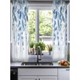thumbnail image 2 of Blue Eucalyptus Leaves Sheer Curtains 54 Inch Length 2 Panels Set for Living Room/Bedroom, Watercolor Botanical Weeping Leaf Kitchen Curtains Grommet Semi-Sheer Curtains Window Treatments 42"x54"x2, 2 of 7