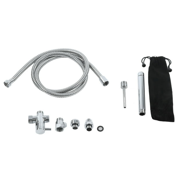 G1/2 Household Shower Converter Hose Stainless Steel Enema Attachment Hose for Body Cleaning