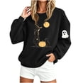 thumbnail image 6 of Byworldtasic Halloween Spooky Season Shirt for Women Cute Ghost Long-Sleeve Pullover Tops Lightweight Sweatshirt, 6 of 8