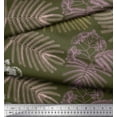 thumbnail image 2 of Soimoi Poly Georgette Fabric Leaves & Floral Flower Print Fabric by the Yard 52 Inch Wide, 2 of 3