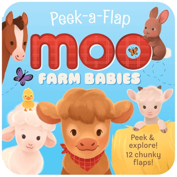 Peek-A-Flap Peek-A-Flap Farm Babies, (Board Book)