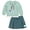 Green, variant on Bluey Fleece Drop Shoulder Pullover Sweatshirt and Scuba Pleated Skort Outfit Set Toddler to Big Kid