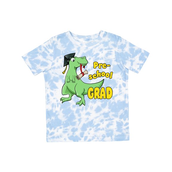 Inktastic Green Dinosaur Pre-school Grad with Cap and Diploma Boys or Girls Toddler T-Shirt