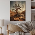 thumbnail image 2 of Designart "Mirage in the Desert II" Floral Print on Natural Pine Wood, 2 of 5