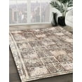 thumbnail image 3 of Ahgly Company Machine Washable Indoor Square Abstract Dark Almond Brown Area Rugs, 3' Square, 3 of 7