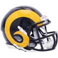 thumbnail image 3 of Riddell Los Angeles Rams 2016 Color Rush Revolution Speed Mini Football Helmet - Fanatics Authentic Certified, 3 of 3