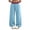 Blue, variant on Women's Baggy Double Waist Sweatpants Camo Plaid Patchwork Elastic High Waisted Drawstring Wide Leg Jogger Pants Loose Comfy Lounge Trousers with Pockets