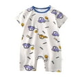 thumbnail image 1 of MIASHUI Baby Short Sleeved Rompers Boys Girls Cute Print Bodysuits Everyday Wear,Purple,0-3 Months, 1 of 3