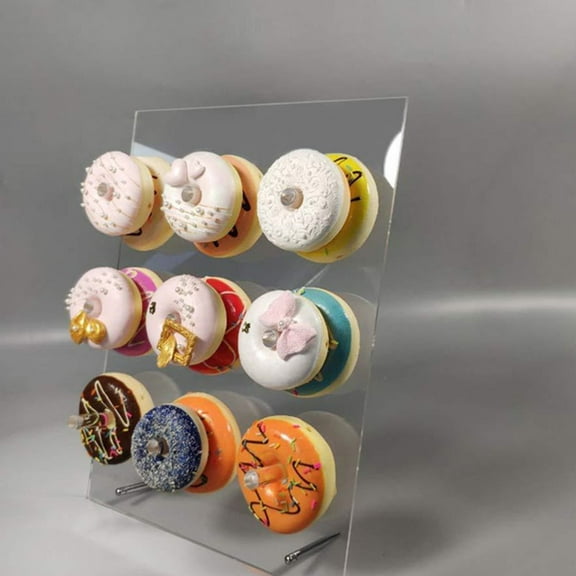 GOOHOCHY  Acrylic Donut Stand Party Decoration Neat Tidy Display Banquet