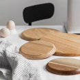 thumbnail image 5 of Wood Round Decorative Tray Multi-functional Snack Tableware Food Platter For Soap Dish Perfume Candle Sponge, 5 of 5
