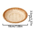 thumbnail image 3 of EGNMCR Wicker Basket Rattan Woven Basket For Storing Bread Fruit And Snacks For Kitchen Restaurant Outdoor Woven Basket, 3 of 6