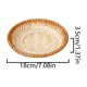 thumbnail image 3 of Wicker Basket Rattan Woven Basket For Storing Bread Fruit And Snacks For Kitchen Restaurant Outdoor, 3 of 6