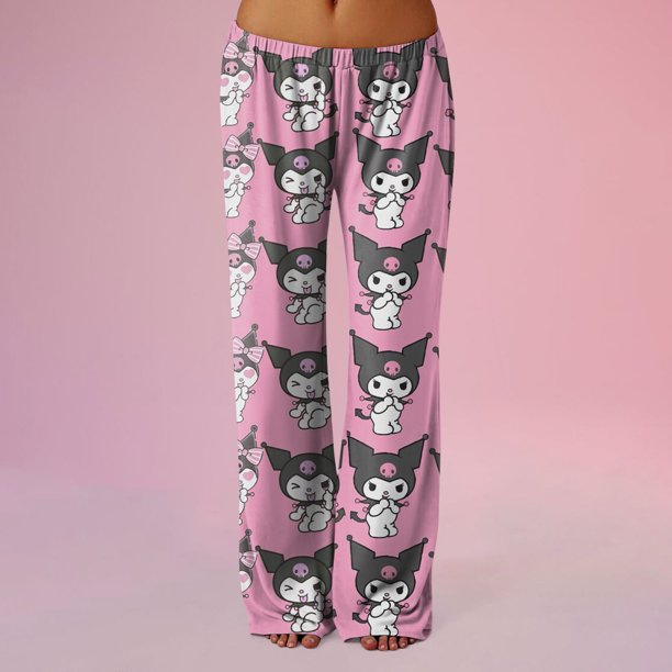 Pantalones de pijama Sanrio Hello Kitty Pajamas Pants for Womens Cute Hello Kitty Pajama Pants Printed Home Pants Sleeping Pajama Pants Spring Long Pants Pajama Pants Yoga Pants
