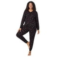 thumbnail image 3 of Aria Women’s Cozy Jersey Henley Pullover and Jogger 2pc Sleepwear Set, Sizes XS-4X, 3 of 8