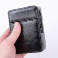 thumbnail image 4 of Pu Leather Cigarette Box Case Stainless Steel Cigarette Case With Lighter Holder Y-22, 4 of 4