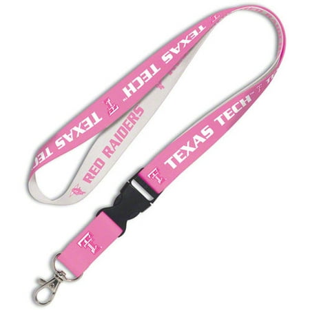 NCAA - Texas Tech Red Raiders Pink 2-Tone Detachable Lanyard