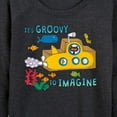 thumbnail image 3 of Pete The Cat - It's Groovy To Imagine - Women's Lightweight French Terry Long Sleeve Shirt, 3 of 6