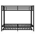 thumbnail image 5 of Queen over Queen Metal Bunk Bed with Twin Trundle, Space-Saving Triple Sleeper, Noise-Free Design, No Box Spring Needed, Black, 5 of 7
