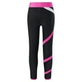 thumbnail image 4 of iixpin Kids Girls Stretchy Skating Pants Yoga Workout Sports Leggings Dance Spiral Pants Hot Pink 8, 4 of 7