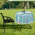 thumbnail image 7 of Coolnut 60" Flamingo Outdoor Tablecloth with Umbrella Hole and Zipper, Waterproof Round Tablecloth for Party,Patio,Picnic,Holiday Dinner,Summer, 7 of 7