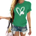 thumbnail image 2 of Pxiakgy Vente Chaude! T-Shirt Trèfle de la Saint-Patrick pour Femmes Chanceux Irlandais Manches Courtes T-Shirt Graphique Trèfle Mode Décontractée Imprimé Amour Col Rond Manches Courtes T-Shirt, 2 of 4