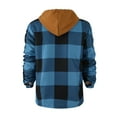 thumbnail image 4 of Men's Hooded Quilted Lined Flannel Shirt Jacket, Long Sleeve Plaid Button Up Jackets, 4 of 5