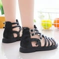 thumbnail image 2 of Gubotare Girls Sandals Cute Open Toe Breathable Summer Shoes with Rubber Sole (Black,11.5), 2 of 7