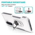 thumbnail image 2 of Rosebono Compatible With Samsung Galaxy A57 Case, Hybrid Case With Adjustable Integrated Ring Kickstand (White), 2 of 5