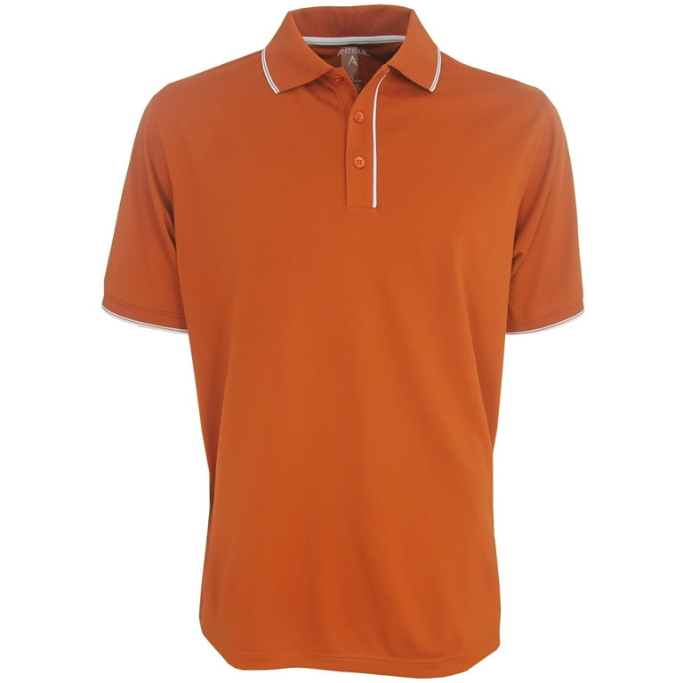 Antigua Elite Performance Polo Golf Shirt X Large Burnt Orange Walmart