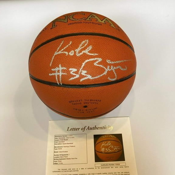 Beautiful Kobe Bryant #33 Pre Rookie (High School Era) Signed Basketball JSA COA