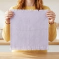 thumbnail image 2 of REGALWOVEN 3 Pack 100% Cotton Waffle Weave Cleaning Cloths, Fringed Edge Dish Towels Light Grey 14" x 14", 2 of 6