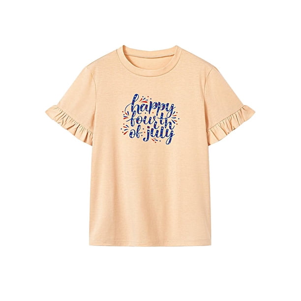 Camiseta de mujer Verano Transpirable Moda Cuello Redondo Camiseta para Viajes de Playa Mujer L