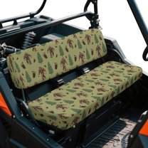 Yuyamidu Gorilla UTV Seat Covers Compatible with Kawasaki Mule 3010 Diesel 4x4 2008 2007 2006 2005 2004 2003, Outdoor Bench Seat Cover Set Heavy Duty UTV Seat Cover(2 PCS), Green