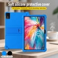 thumbnail image 2 of Fancing for TCL TAB 10 NXTPAPER 5G 10.4 Inch Model 9199S Case Soft Silicone Adjustable Stand Shockproof Kids Friendly Cover for TCL TAB 10 NXTPAPER 5G (Blue), 2 of 7
