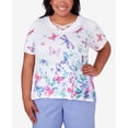 thumbnail image 4 of Alfred Dunner Womens Plus-Size  Butterfly Border Shirt Sleeve Top, 4 of 6