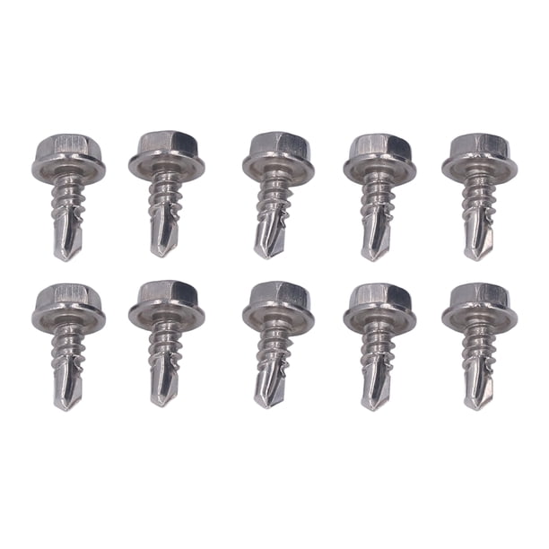 Tornillo autorroscante Jadeshay 50 piezas Acero inoxidable Plata