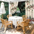 thumbnail image 4 of Outdoor Curtains for Patio Waterproof, Christmas Outdoor Privacy Panels Grommet, Xmas Snowman Truck Snowflake Tree Balls Vintage Blackout Outside Curtains for Porch/Cabana 54"x84", 2 Panels, 4 of 8