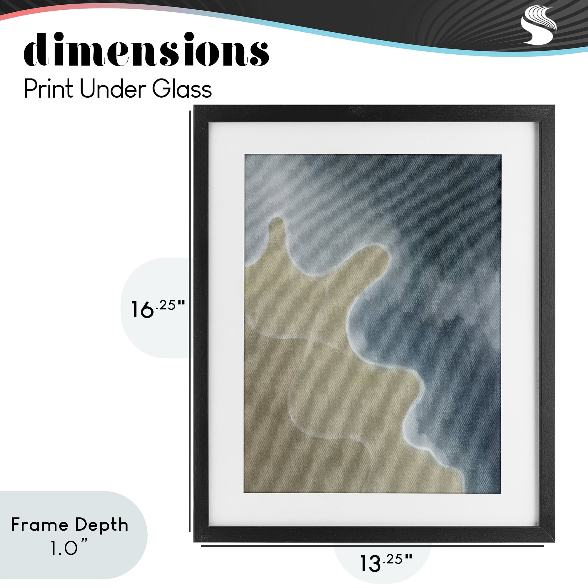 Stupell Industries Turning The Tides Contour Black Framed Print Under Glass, design by Grace Popp