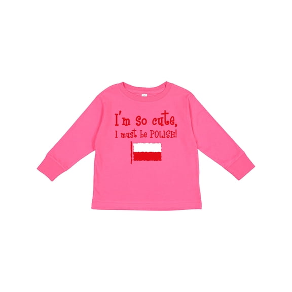 Inktastic So Cute Polish Boys or Girls Long Sleeve Toddler T-Shirt