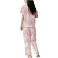 thumbnail image 3 of Aloohaidyvio Pajama Sets for Women,Lapel Button down Print Nightwear Long Sleeve Pajamas Suit Soft Sleepwear with Pockets Sizes 3XL, 3 of 4
