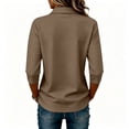 thumbnail image 5 of Women's Polo Shirts 3/4 Sleeve Quick Dry Casual Business Collared Shirt Tennis Golf Work Tops, S, 5 of 6