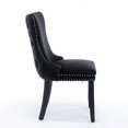 thumbnail image 5 of Set of 2 Upholstered Wing-Back Dining Chair with Nailhead and Solid Wood Legs Black - 27.4"L×20.4"W×37.4"H, 5 of 5