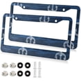 thumbnail image 2 of Coolnut Anchor Stripes 2 Holes Car License Plate Frames 2PCS, Car License Plate Holder with Screw Caps Cover Set Automotive Exterior Parts Decoration for US Vehicles, 2 of 7