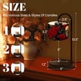 thumbnail image 2 of Candle Warmer Lamp with Timer Dimmer Dark Gothic Human Skulls Red Roses Black Spring decor botanical Candle Lamp Warmer for Jar Candle with 4 Bulbs Gifts for Women House Warming Gifts, 2 of 8