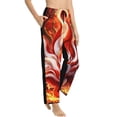thumbnail image 2 of Daiia Red Sun Flame Fox Women's Sleep Pant with Pockets and Drawstring,Pajama Pants-Medium, 2 of 9